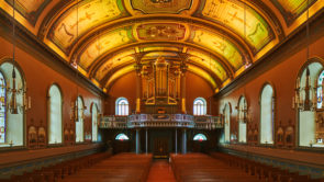 Architectural lighting sainte-famille church